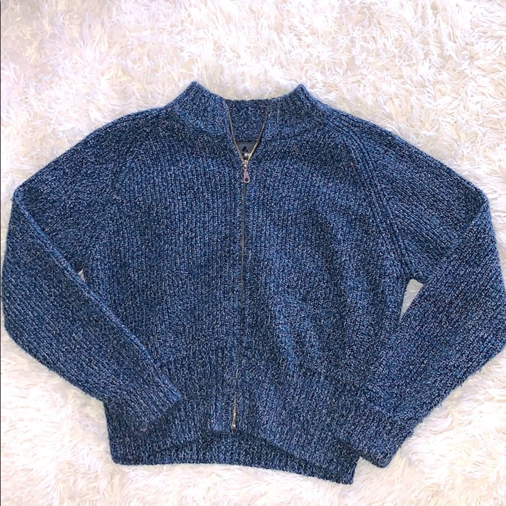 LizWear Blue Full Length Zip-Up w/ Silver Hardware